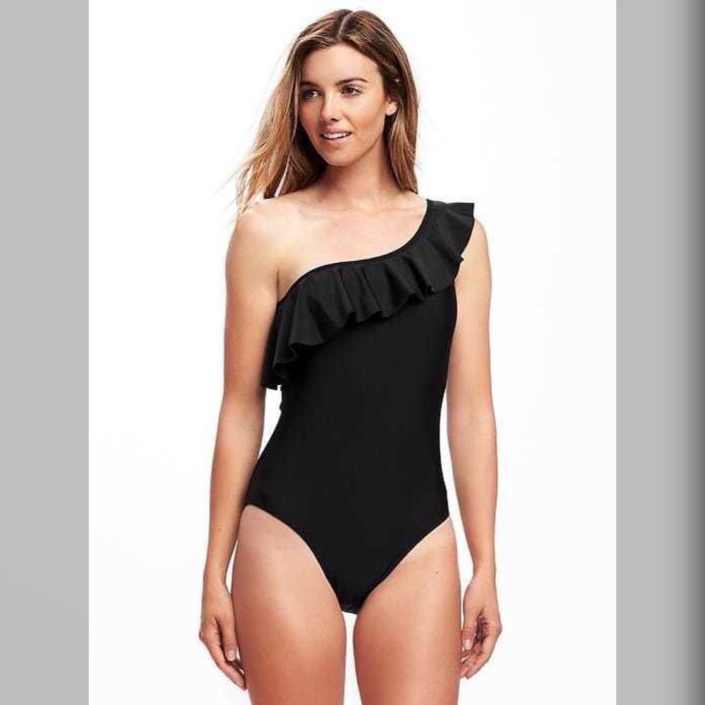 Old Navy Ruffled One-Shoulder Swimsuit